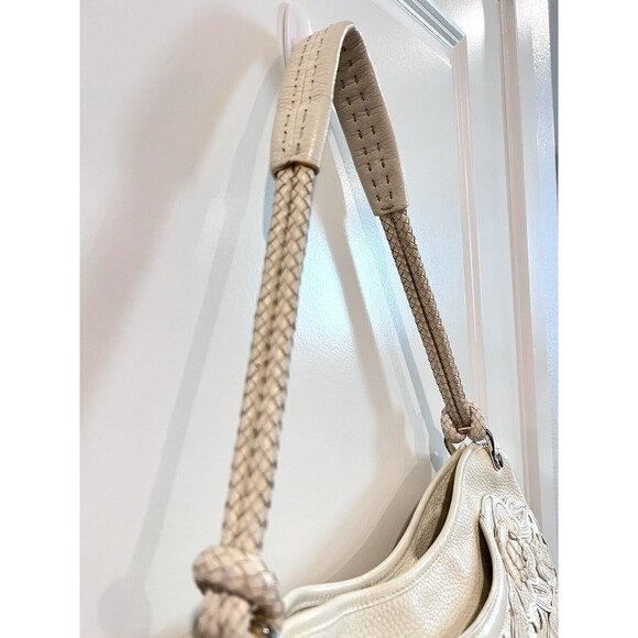 Brighton Masterpiece Magnolia La Sagrada 3D Floral Appliqué Shoulder Bag MRP$450 - Picture 7 of 12